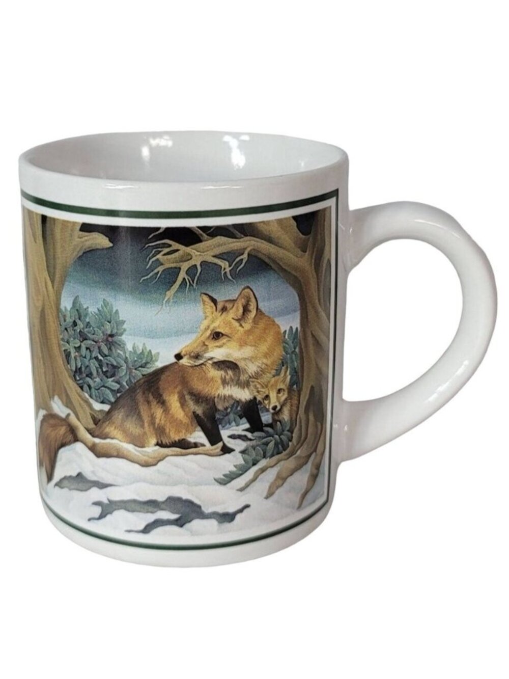 Applause Realistic Fox Mug 10oz Regan Snow Wildlife Conservation 1985 Vintage